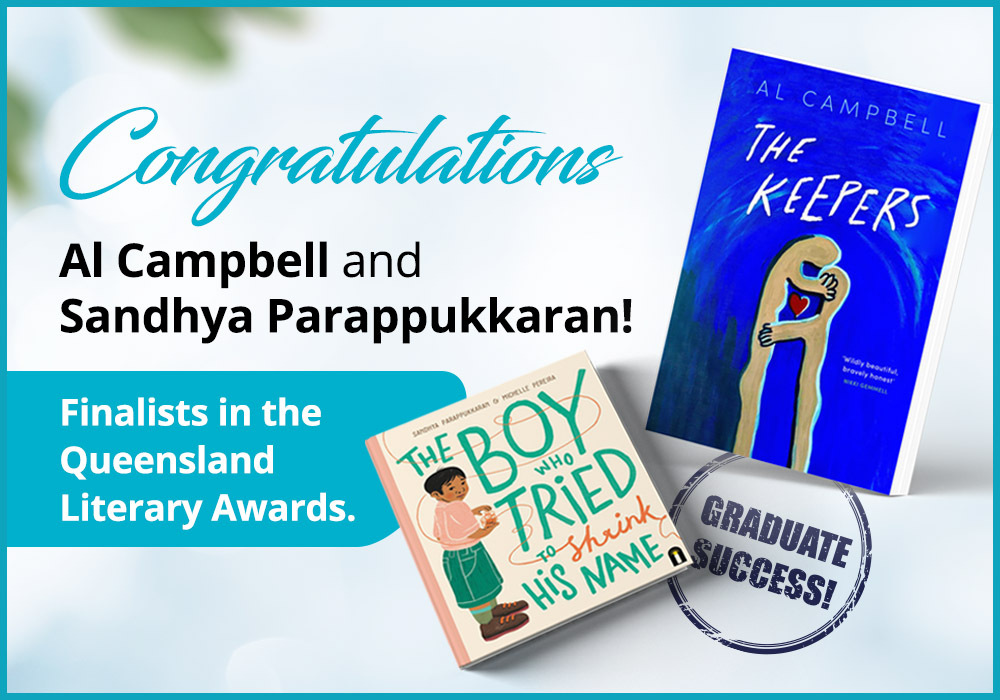 Congratulations Australian Writers' Centre alumni & Queensland Literary Awards finalists Al Campbell & Sandhya Parappukkaran.