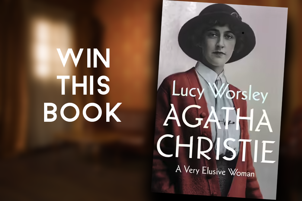 The cover 'Agatha Christie' by Lucy Worsley’ with the text ‘Win This Book