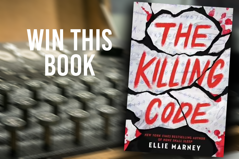 Cover artwork of Ellie Marney’s ‘The Killing Code’ with the words Win This Book beside it